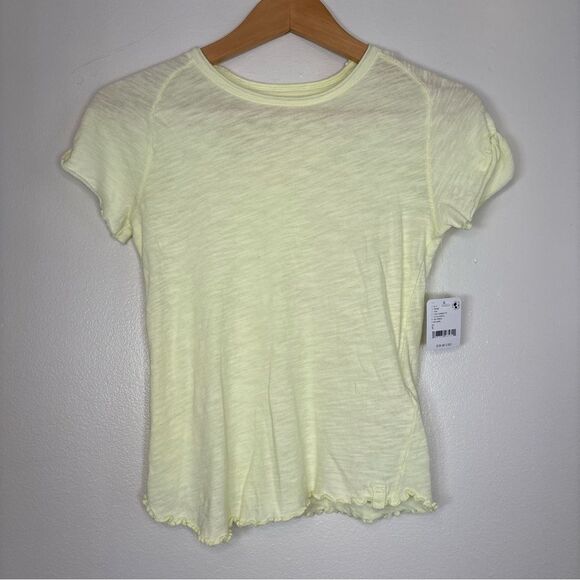 Free People We The Free Be My Baby Tee Short Sleeve in Lime Sorbetto NWT - Picture 1 of 8